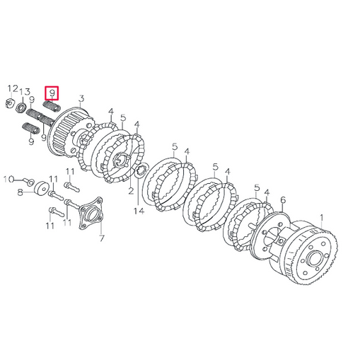 Muelle embrague Pitbike motor 150-3 150-5 YX 208-9-9