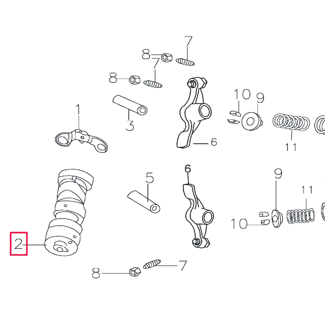 Árbol de levas Pitbike motor 150-3/E 150-5 YX