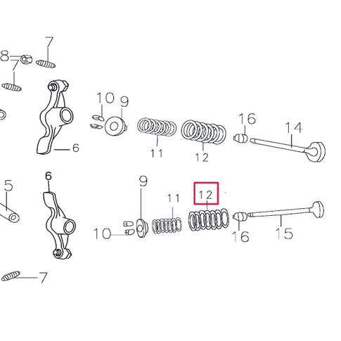 Muelle de válvula grande Pitbike motor 150-3/E 150-5 YX 208H003