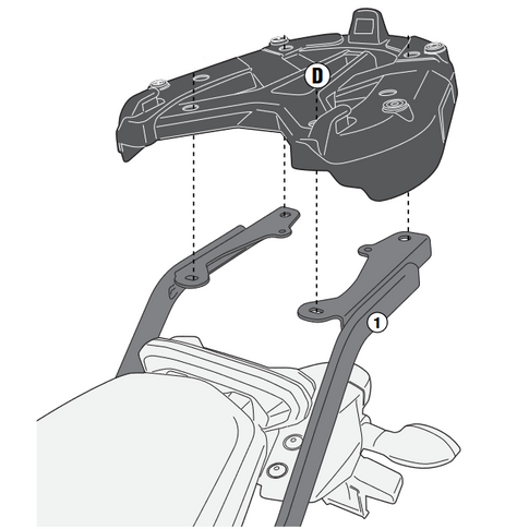 Soporte Maleta Monorack Monokey/Monolock Yamaha MT 09 2013 GIVI 2115FZ
