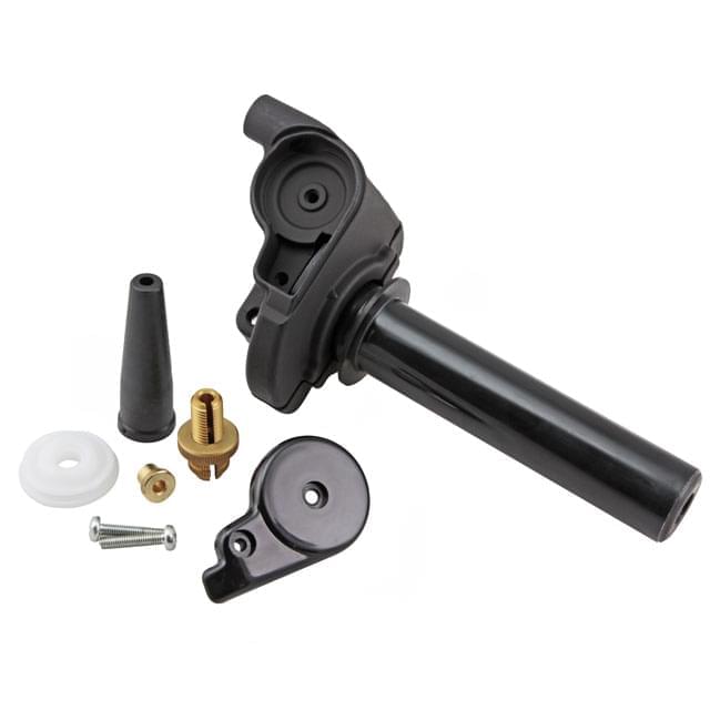 Mando de gas horizontal 36mm 66° Domino - negro