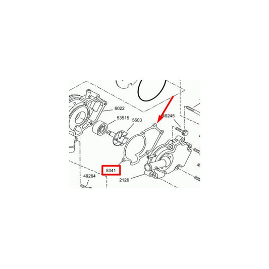 Water pump cover gasket Rieju Marathon 125 euro 3/4