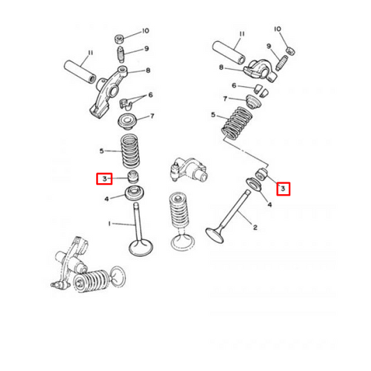 Retén válvula Yamaha XV Virago 250 04-08 22F-12119-01-00