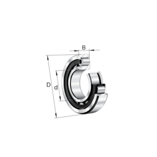 Rodamiento cigüeñal lado volante NJ204 TVP2 Vespa Primavera/PK S FAG 230204030008