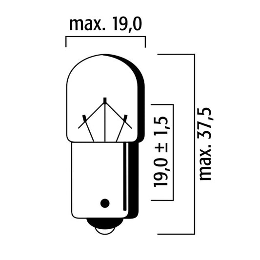 BAU15S 12V 10W Flosser Bulb - orange