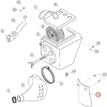 Protector guardabarros caja filtro de aire Beta RR-T 50 25.24410.0.00