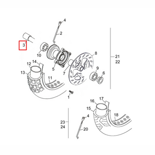 Eje rueda delantera Beta RR T <2006