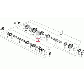 Arbol primario Rieju Tango 250 18.7 cm