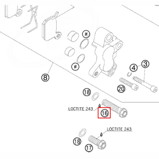 Tornillo TX40 hexagonal M8x40mm KTM
