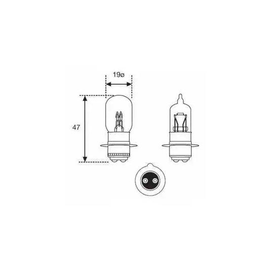 PX15D Bulb 12V 18/18W T19 Amolux