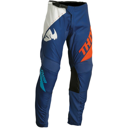 Pantalón MX Thor Youth Sector Edge - Azul/Naranja