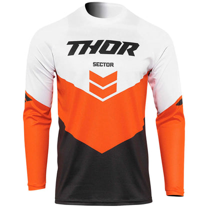 Camiseta MX Thor Youth Sector Chev - Naranja/Blanco