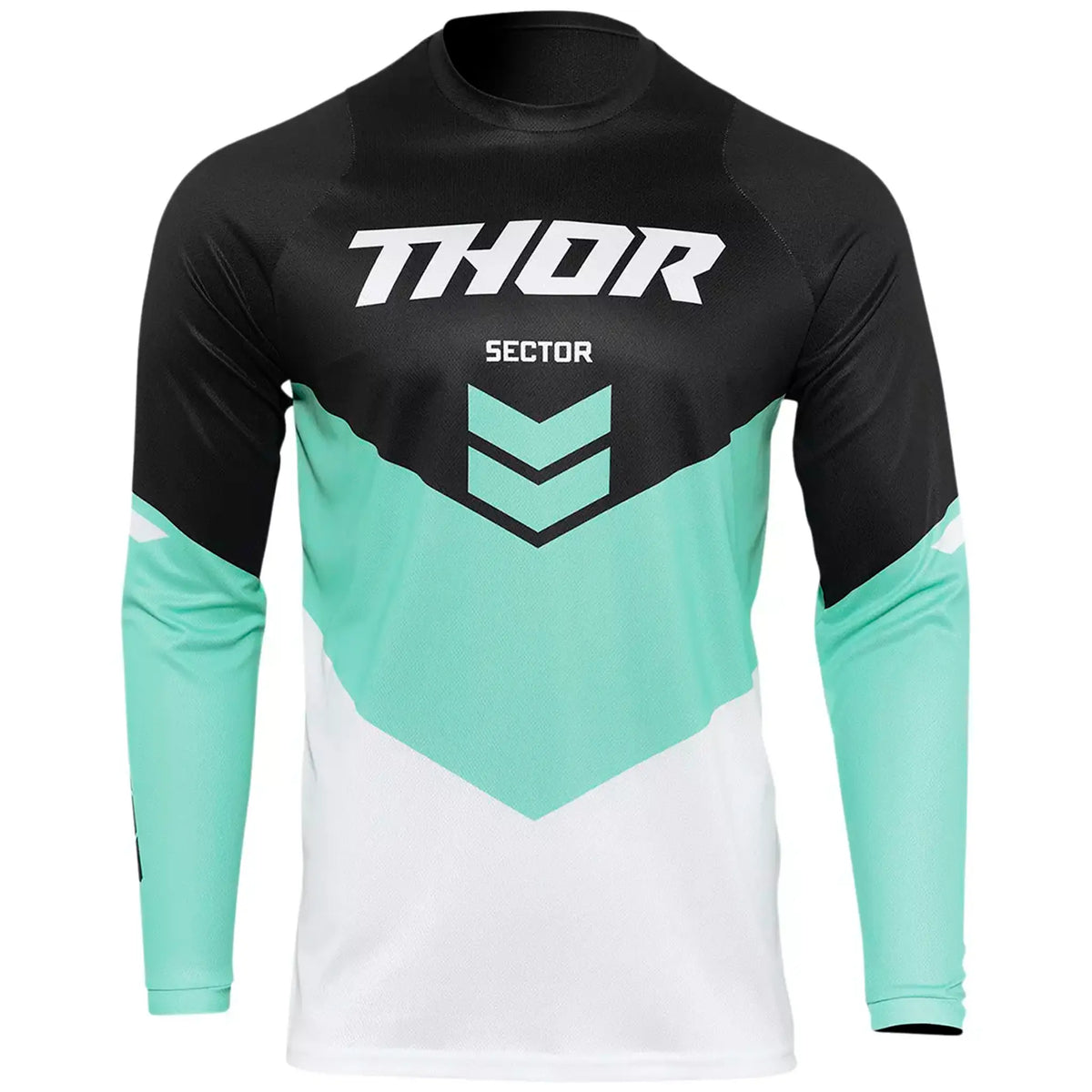 Camiseta MX Thor Youth Sector Chev - Negro/Turquesa