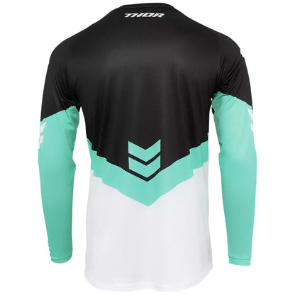 Camiseta MX Thor Youth Sector Chev - Negro/Turquesa