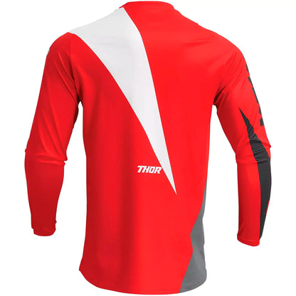 Camiseta MX Thor Youth Sector Edge - Rojo/Blanco