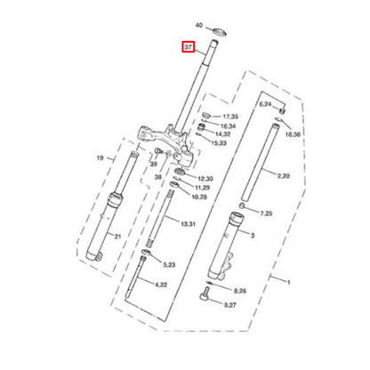 Steering stem Yamaha Jog R/RR >2003