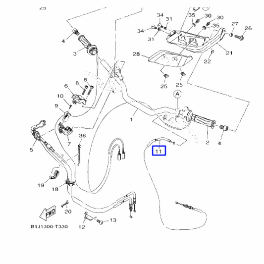 Clutch cable Yamaha MT-09 Tracer 15-18