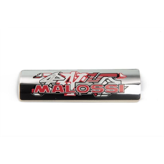 Placa adhesiva aluminio horizontal para escape Malossi 4 colores 3314869B