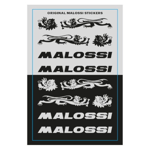 Sticker kit 8x14cm Malossi black-silver