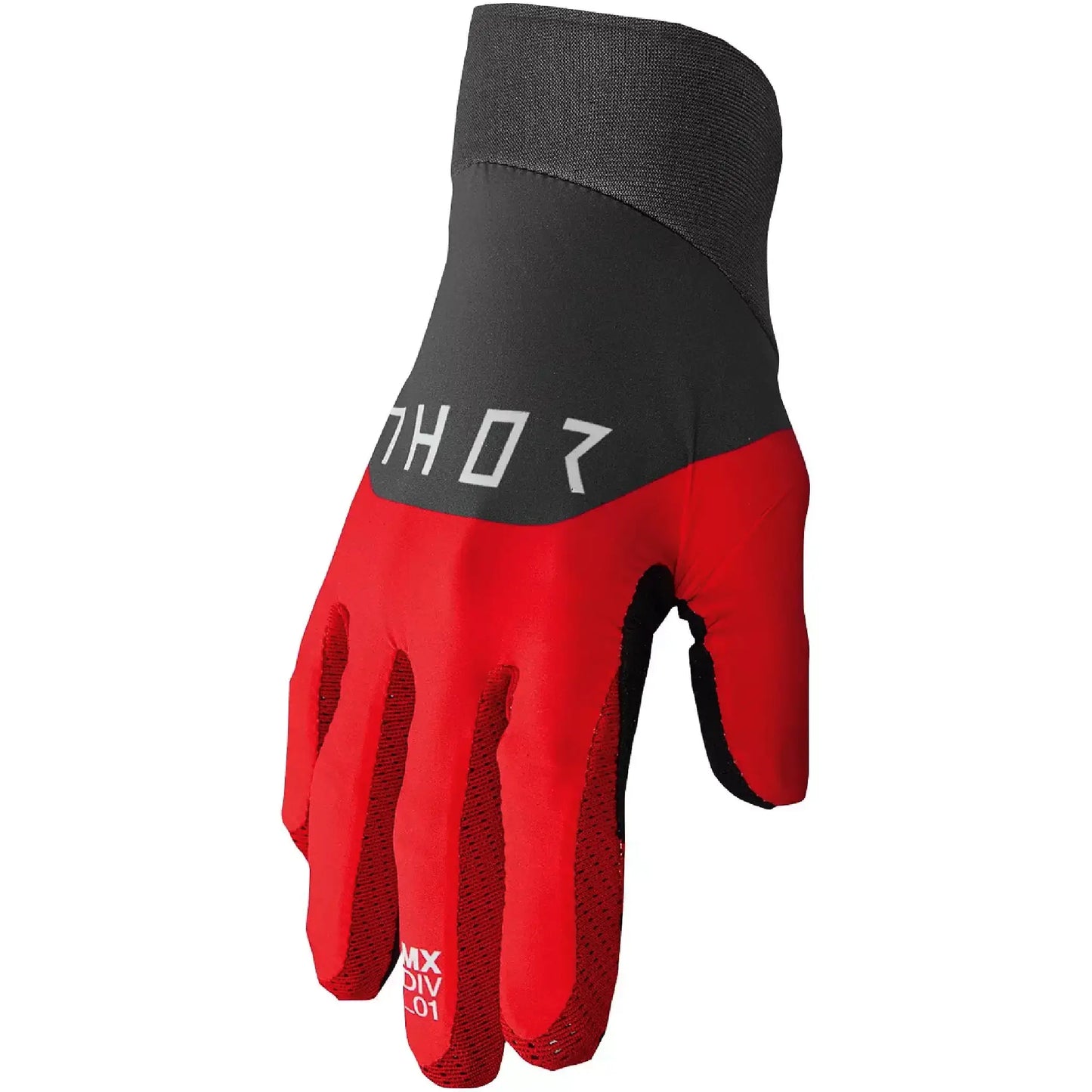 Guantes Thor Agile Rival - Gris/Rojo