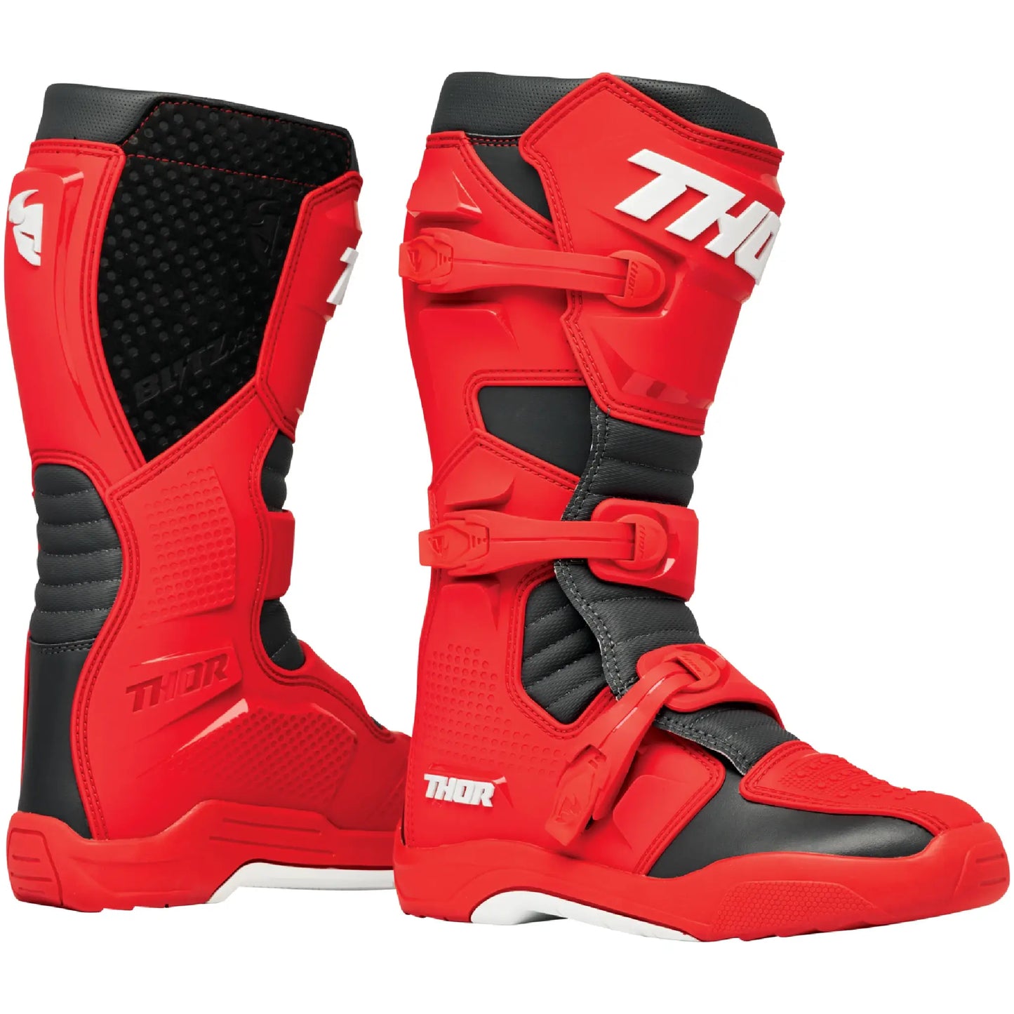 Botas MX Thor Blitz XR - Negro/Rojo