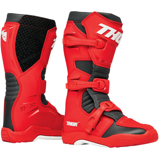 Botas MX Thor Blitz XR - Negro/Rojo