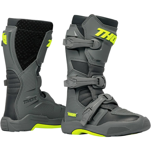 Botas MX Thor Youth Blitz XR - Gris/Amarillo