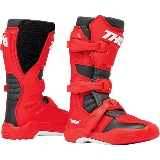 Botas MX Thor Youth Blitz XR - Negro/Rojo