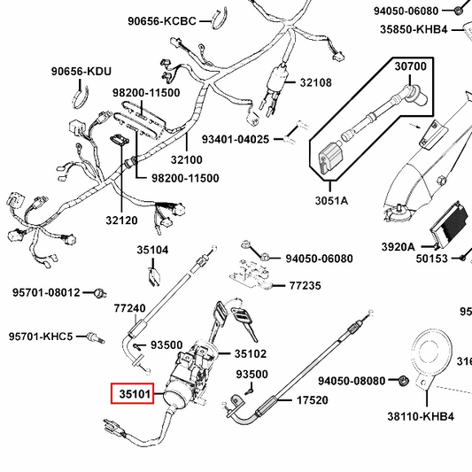 Ignition lock Kymco People 125 S euro 3