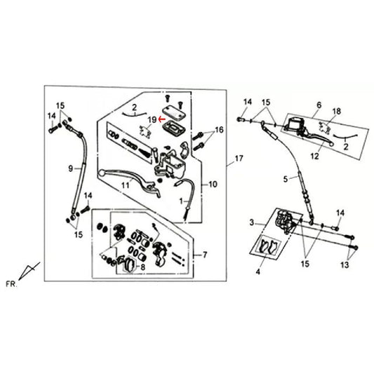 Interrupteur de frein avant SYM Symphony ST 50-125