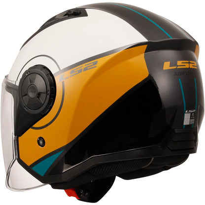 Casco LS2 OF616 Airflow II Cover - Blanco/Naranja