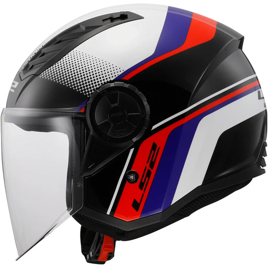 Casco LS2 OF616 Airflow II Rush - Blanco/Azul/Rojo