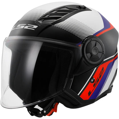 Casco LS2 OF616 Airflow II Rush - Blanco/Azul/Rojo