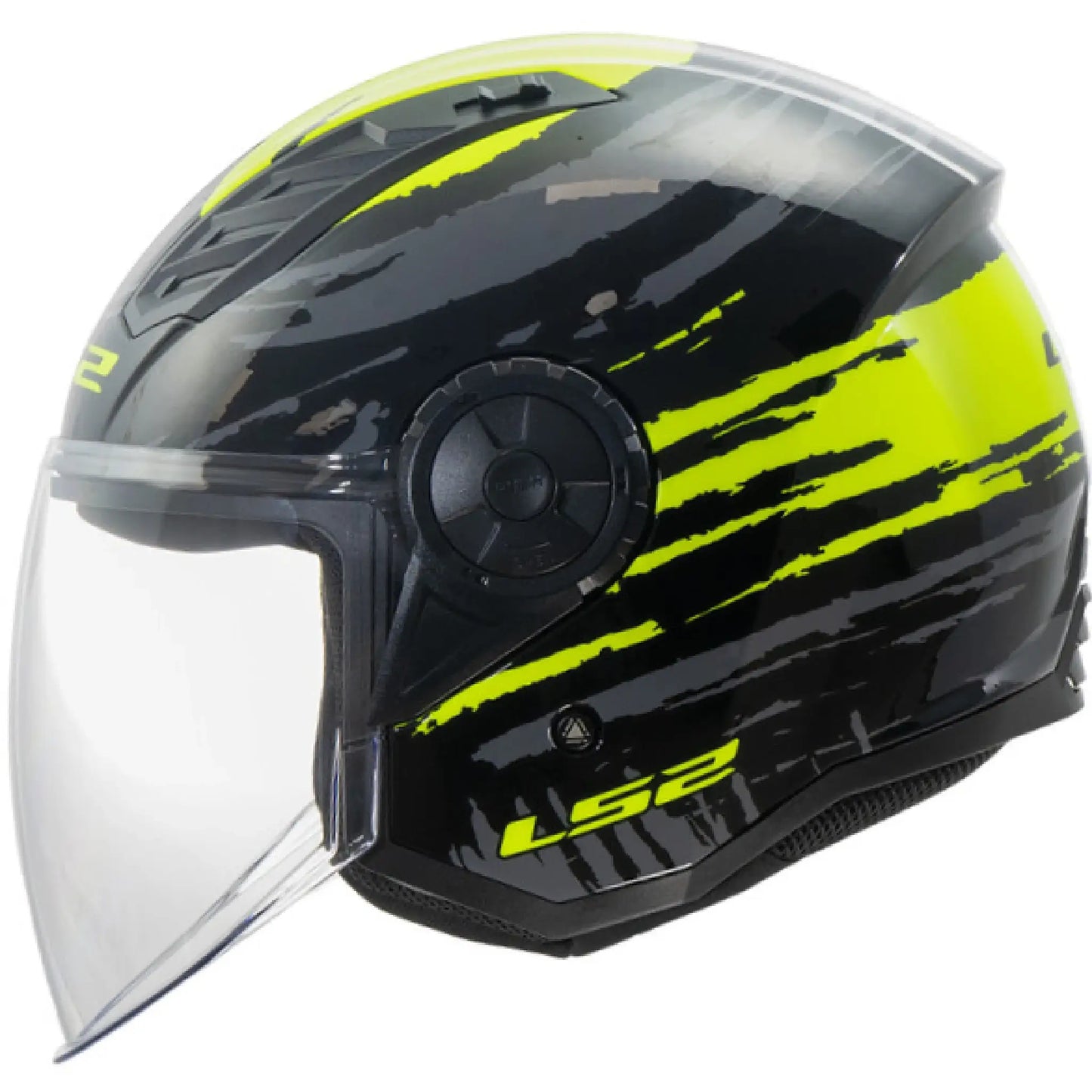 Casco LS2 OF616 Airflow II Brush - Negro/Amarillo