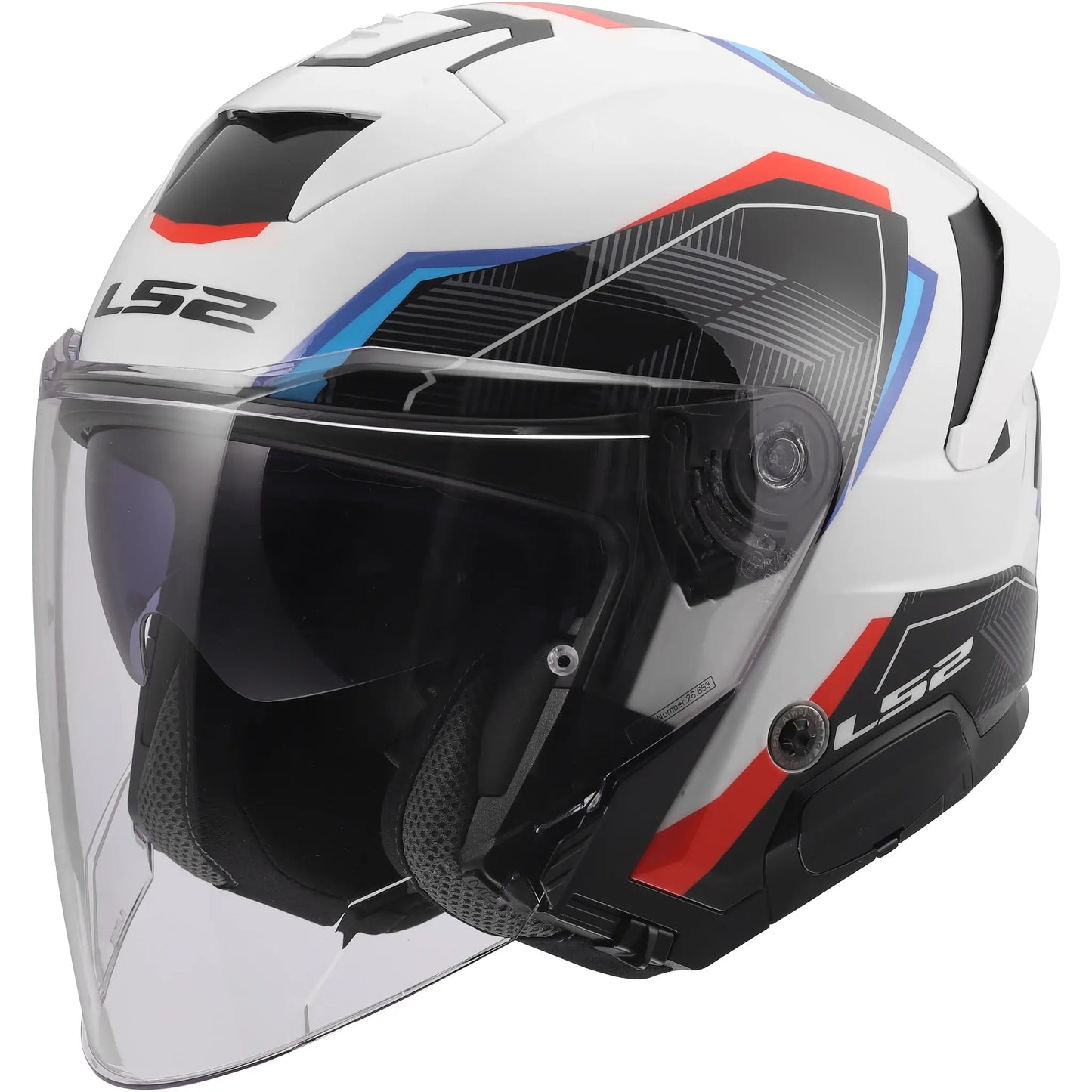 Casco LS2 OF618 Verso II Air - Blanco/Azul/Rojo Brillo