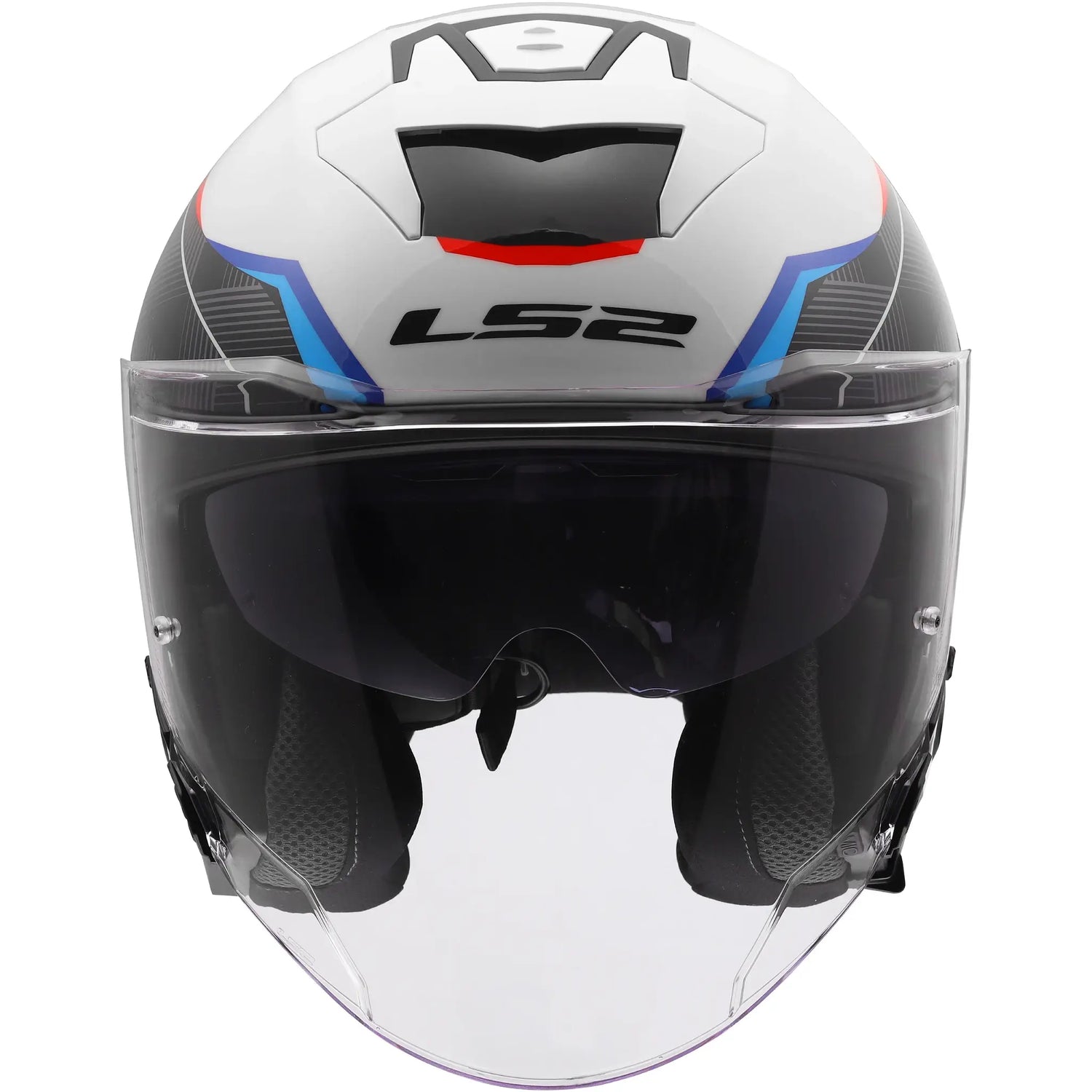 Casco LS2 OF618 Verso II Air - Blanco/Azul/Rojo Brillo
