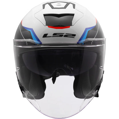 Casco LS2 OF618 Verso II Air - Blanco/Azul/Rojo Brillo