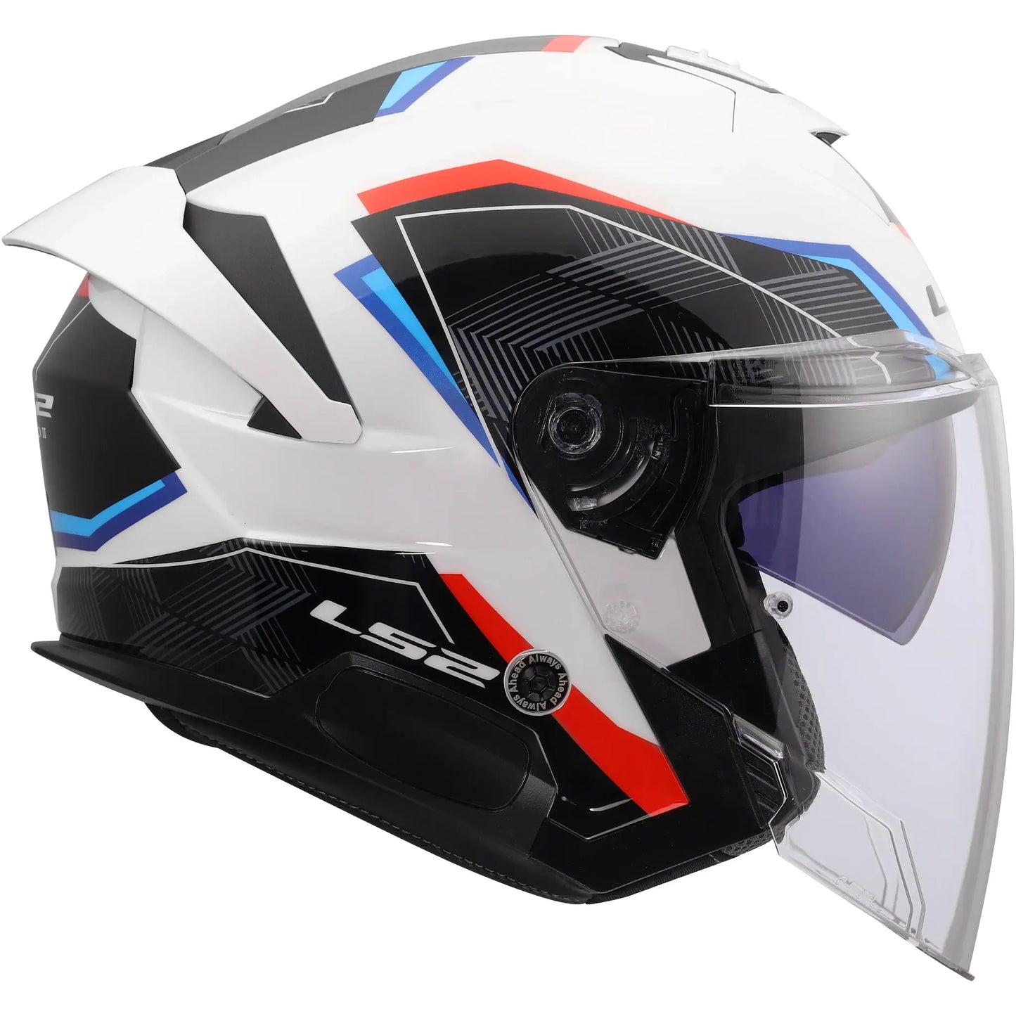 Casco LS2 OF618 Verso II Air - Blanco/Azul/Rojo Brillo