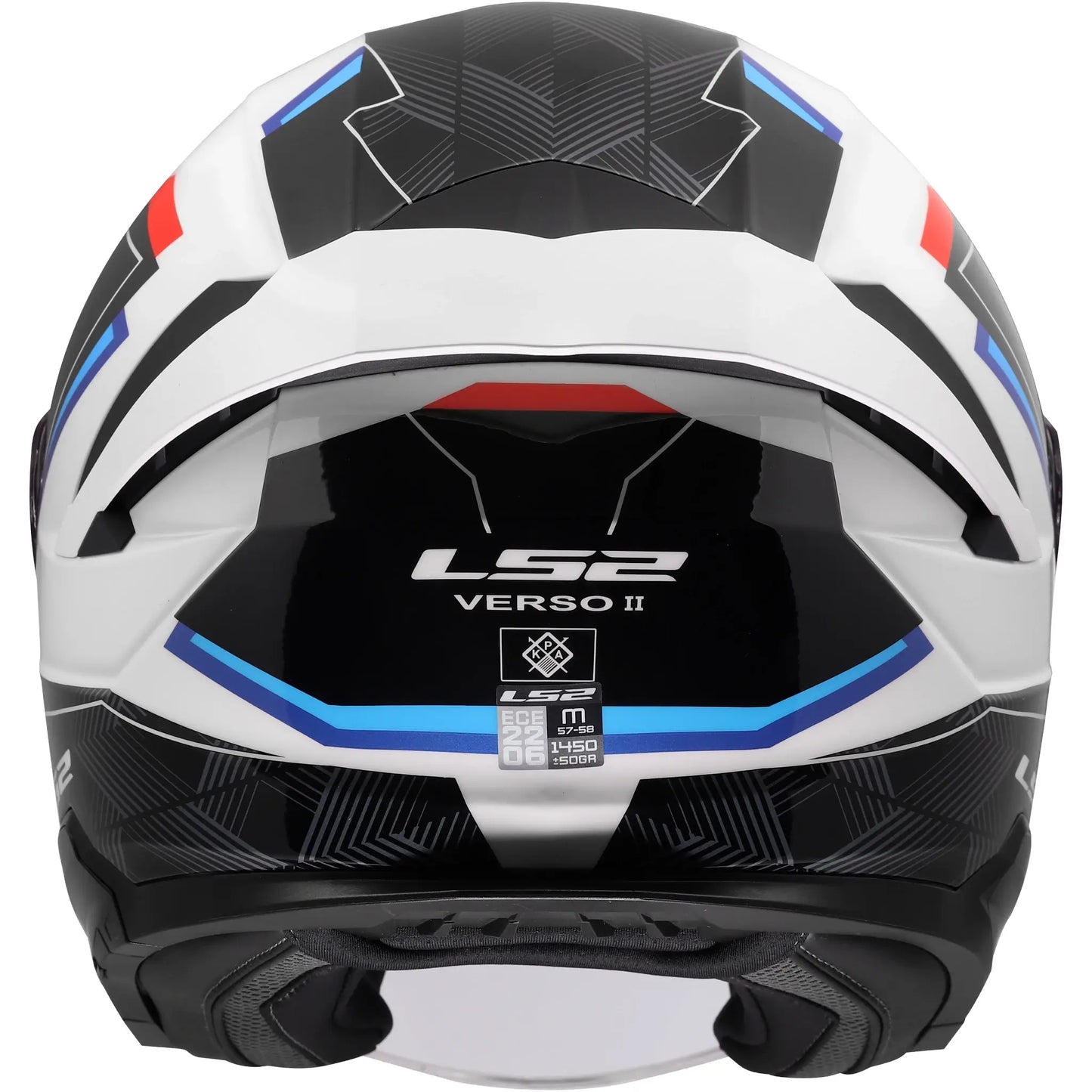 Casco LS2 OF618 Verso II Air - Blanco/Azul/Rojo Brillo
