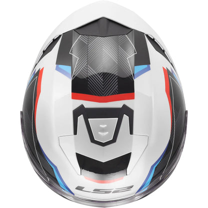 Casco LS2 OF618 Verso II Air - Blanco/Azul/Rojo Brillo