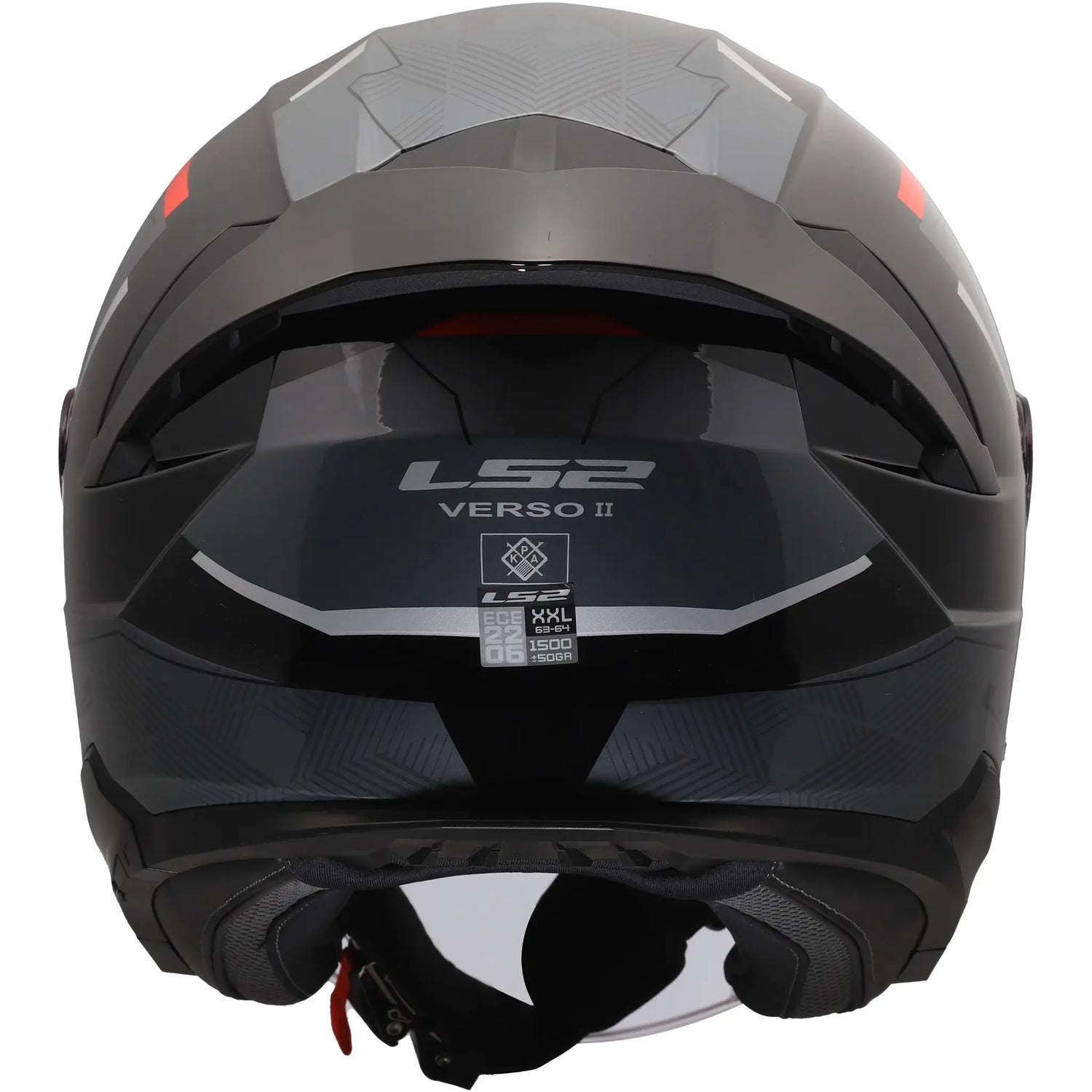 Casco LS2 OF618 Verso II Air - Negro/Rojo Brillo