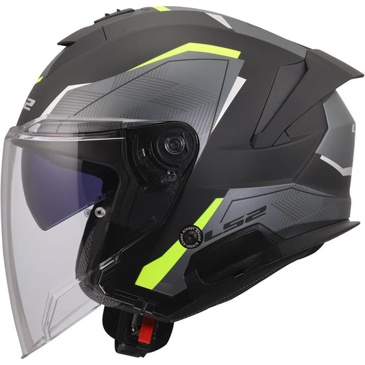 Casco LS2 OF618 Verso II Air - Negro/Amarillo Mate