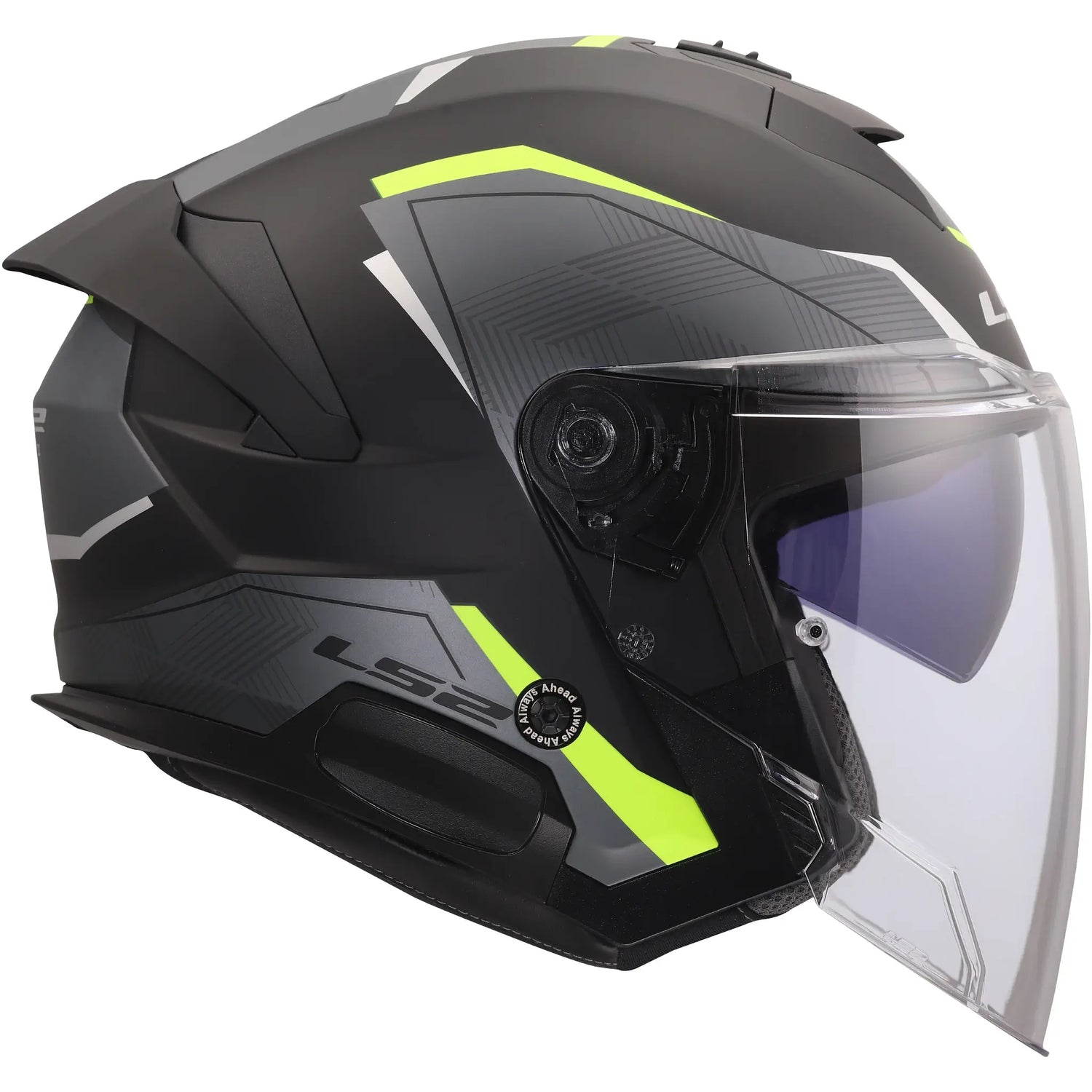 Casco LS2 OF618 Verso II Air - Negro/Amarillo Mate