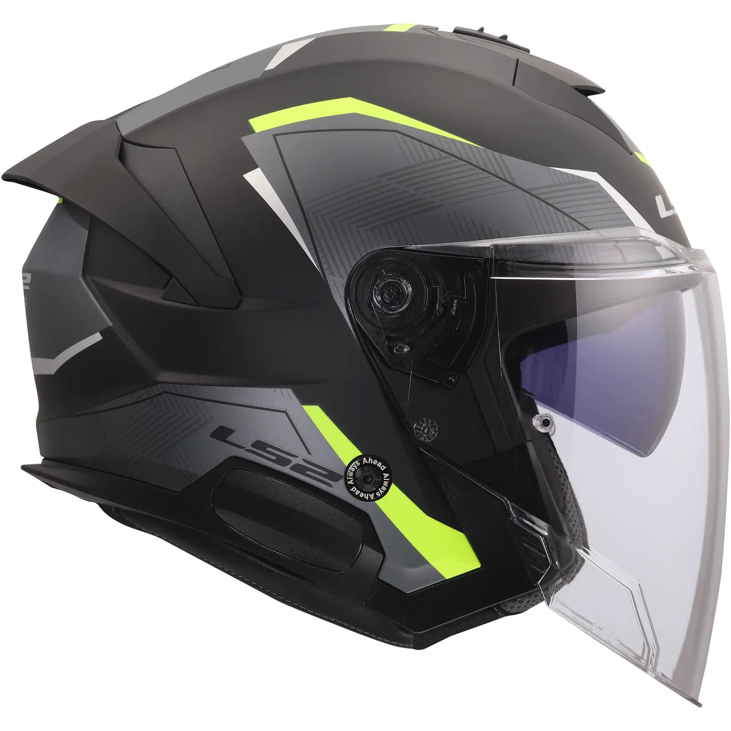 Casco LS2 OF618 Verso II Air - Negro/Amarillo Mate