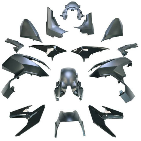 Kit de carenagens Honda ADV 350 22-24 14 peças TNT - preto mate