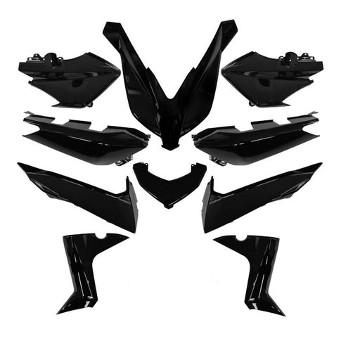 Fairing kit Yamaha X-Max 125/250 14-17 10 pieces TNT - black