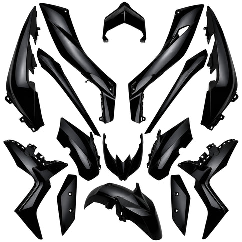 Kit carenado Yamaha X-Max 125/300 18-22 / X-Max 400 18-20 11 piezas  negro brillo TNT