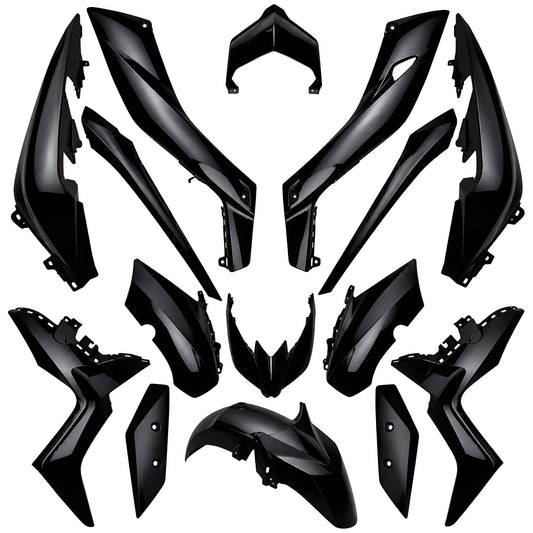 Kit carenado Yamaha X-Max 125/300 18-22 / X-Max 400 18-20 11 piezas  negro brillo TNT