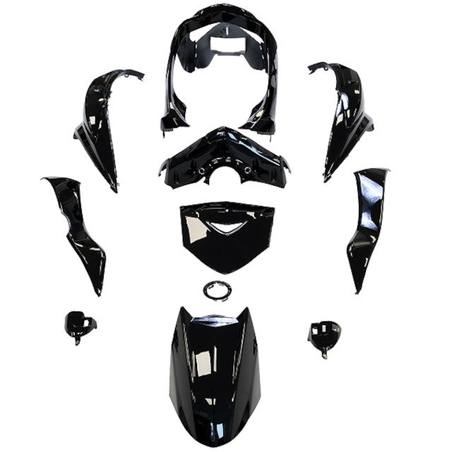 Kit carenados Yamaha Cygnus X 125 08-12 11 piezas TNT - negro 367327