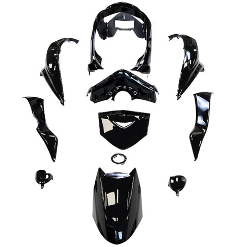Kit carenados Yamaha Cygnus X 125 08-12 11 piezas TNT - negro 367327